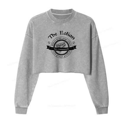 Pagewings Eolian Bar Washed Crop Sweatshirt