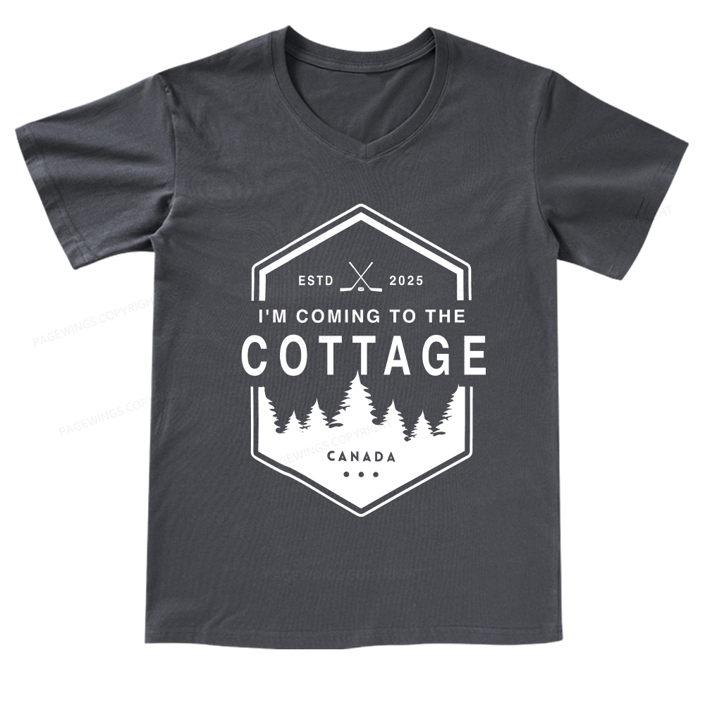 Pagewings Coming To The Cottage V-neck T-shirt