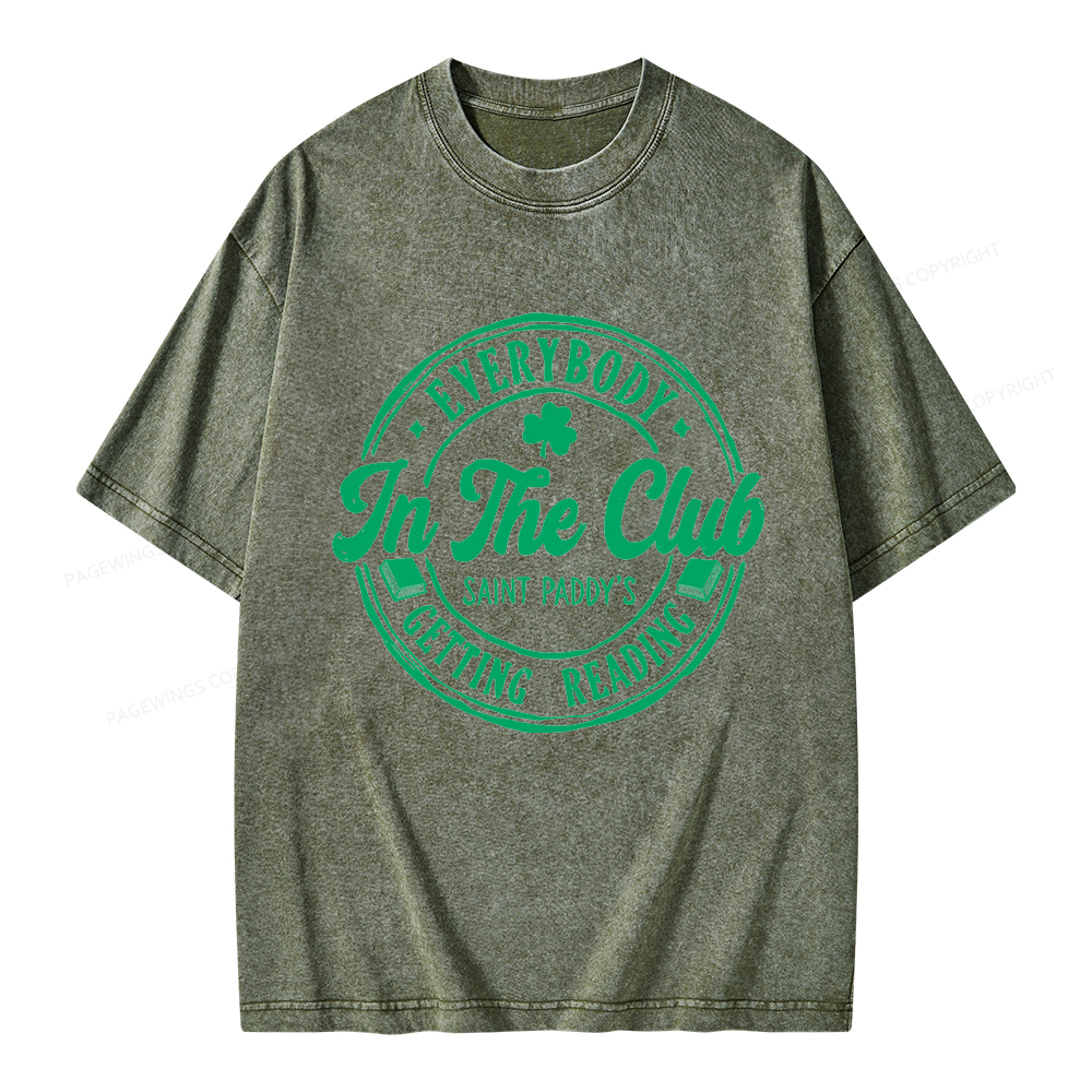 Pagewings St Patrick’s Day Getting Reading Unisex Washed T-shirt