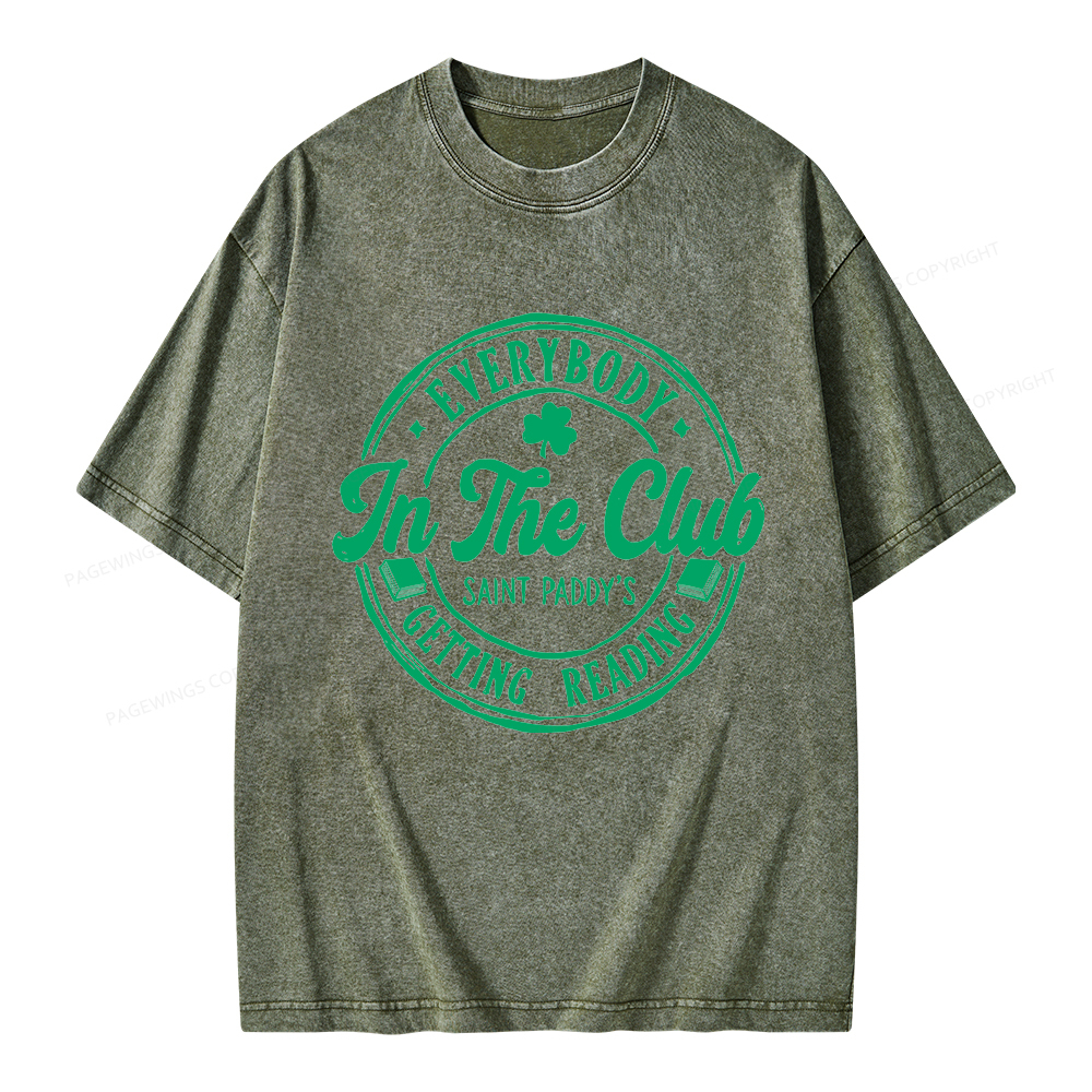 Pagewings St Patrick’s Day Getting Reading Unisex Washed T-shirt