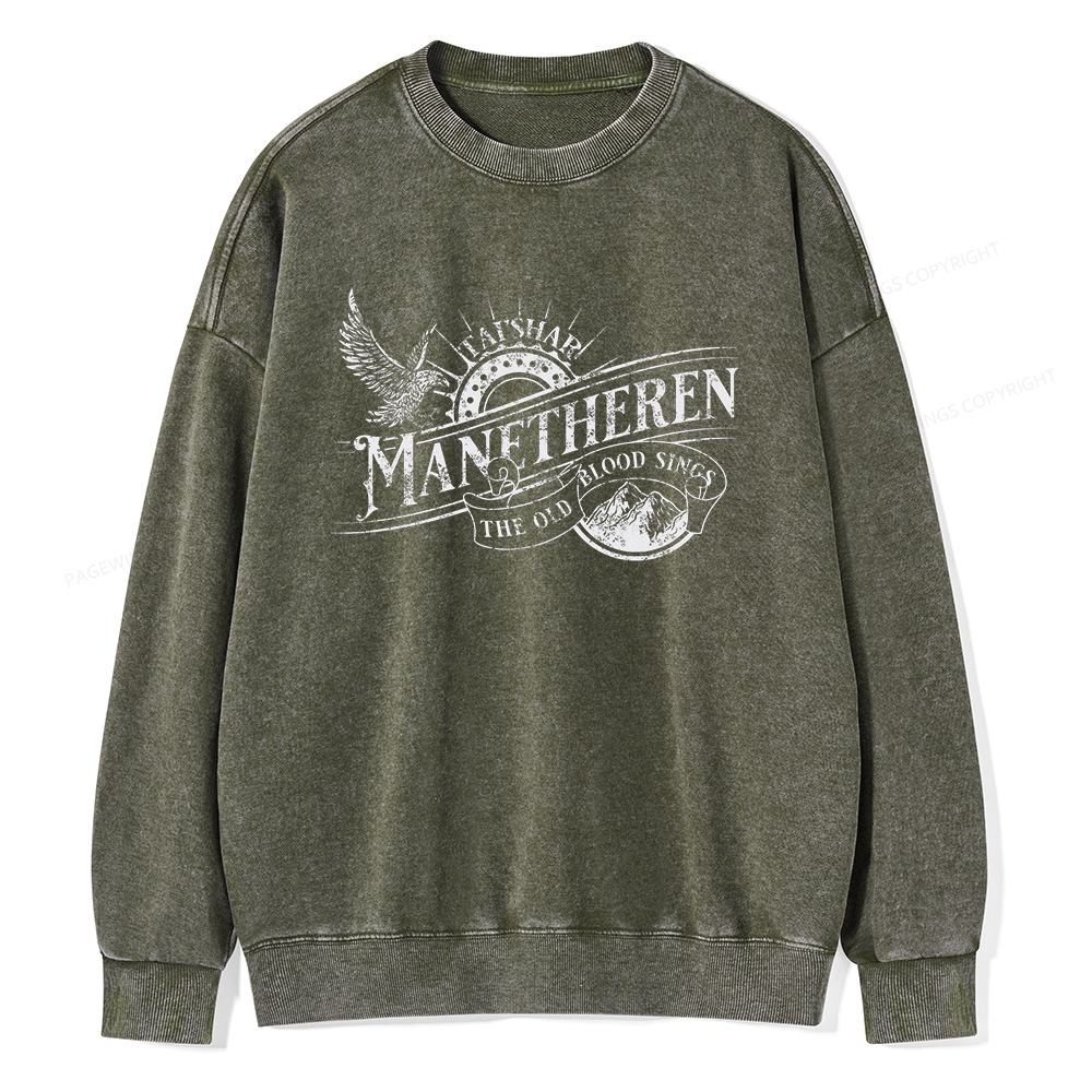 Pagewings Manetheren Unisex Washed Sweatshirt