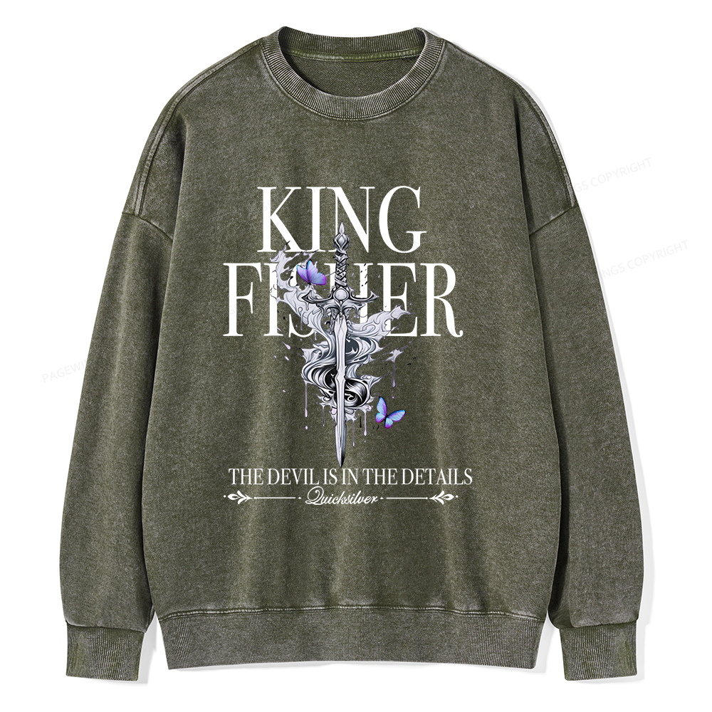 Pagewings Kingfisher Unisex Washed Sweatshirt