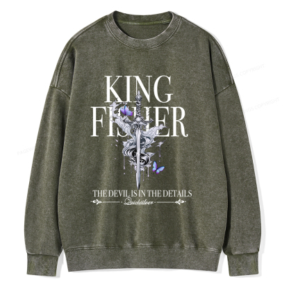 Pagewings Kingfisher Unisex Washed Sweatshirt