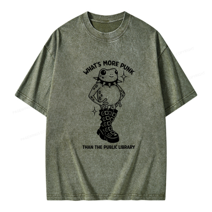 Pagewings What's More Punk Than The Public Library Unisex Washed T-shirt