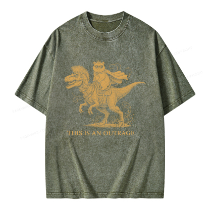 Pagewings This Is An Outrage Unisex Washed T-shirt