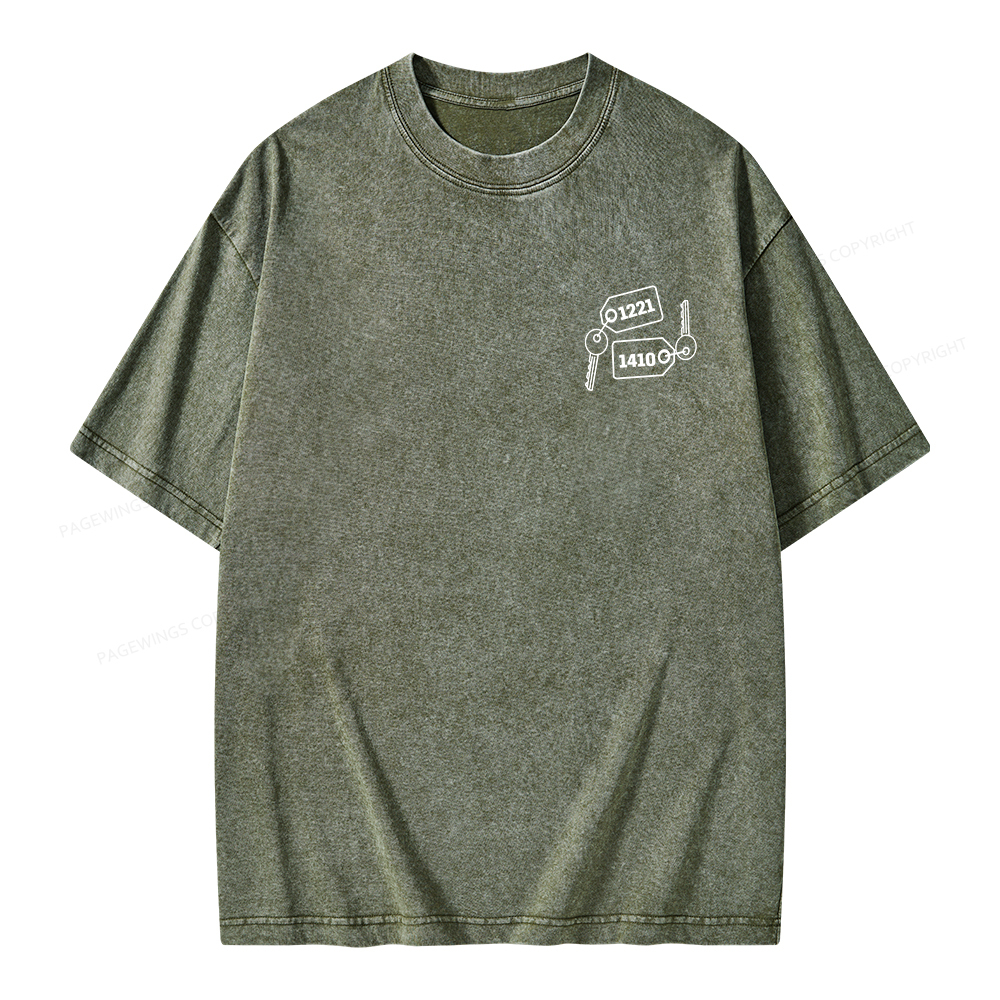 Pagewings Room Numbers Unisex Washed T-shirt