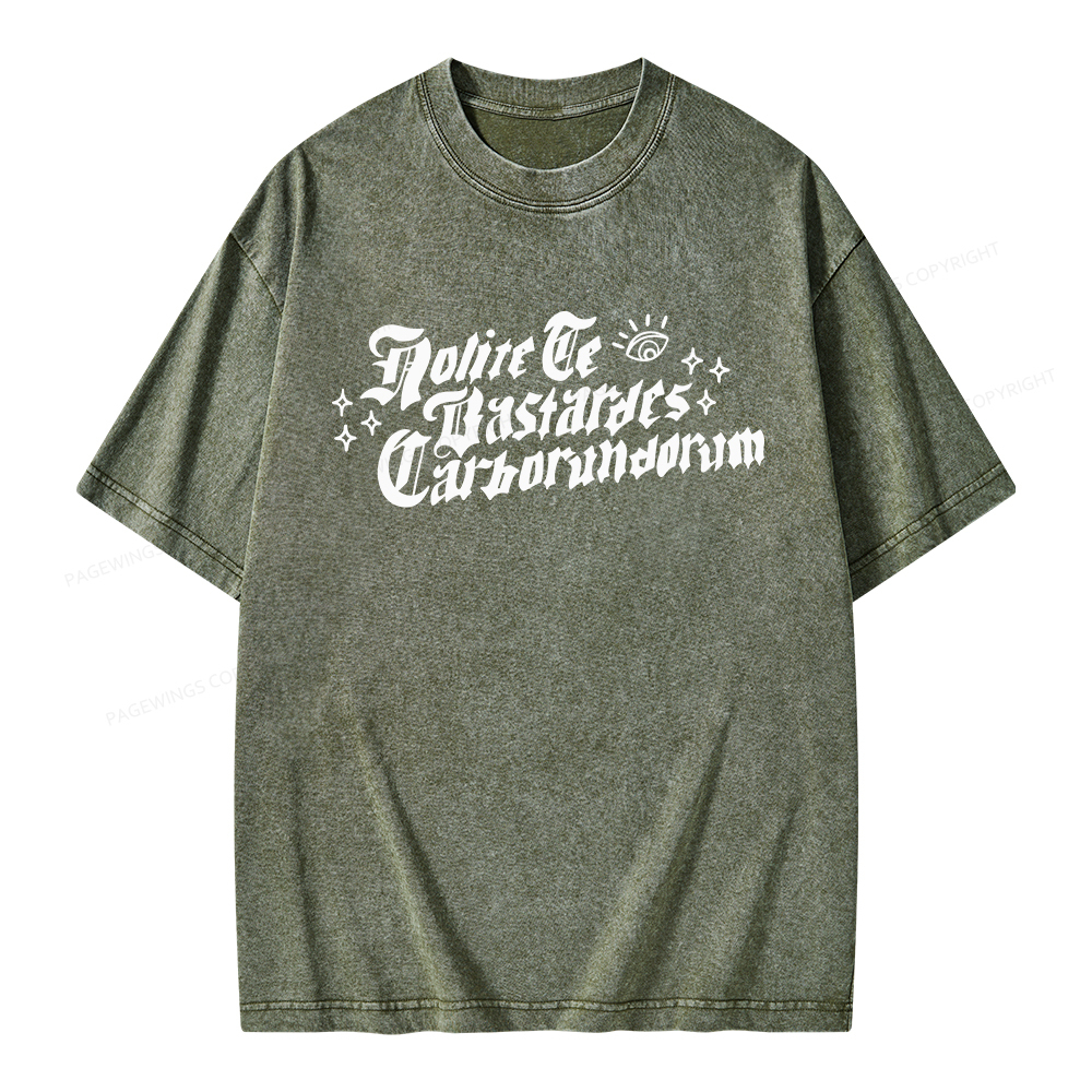 Pagewings Don't Let the Bastards Grind You Down Unisex Washed T-shirt