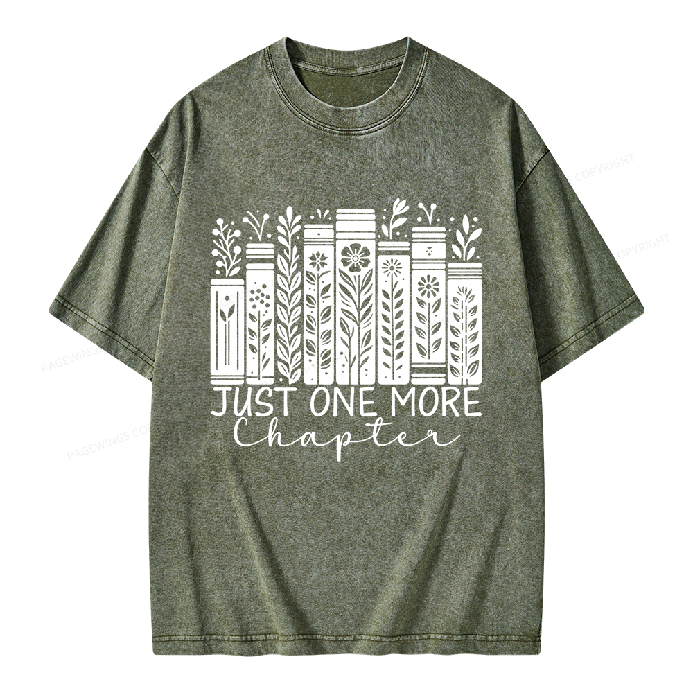 Pagewings Just One More Chapter Unisex Washed T-shirt