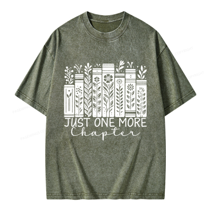Pagewings Just One More Chapter Unisex Washed T-shirt