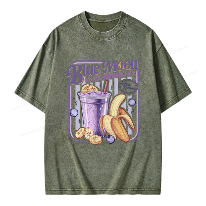 Pagewings Blue Moon Over Brooklyn Unisex Washed T-shirt