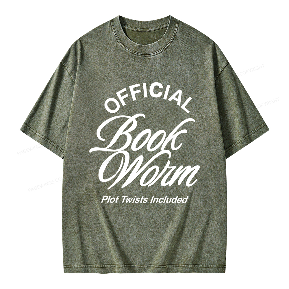 Pagewings Official Bookworm Unisex Washed T-shirt