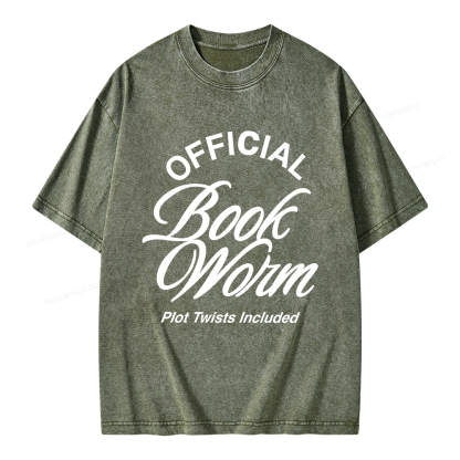 Pagewings Official Bookworm Unisex Washed T-shirt