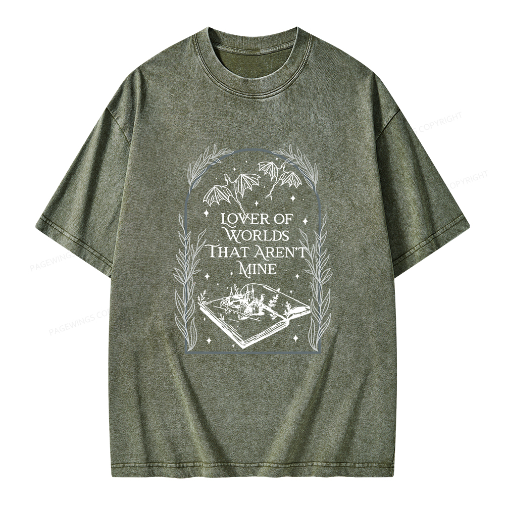 Pagewings Fantasy Reader Unisex Washed T-shirt