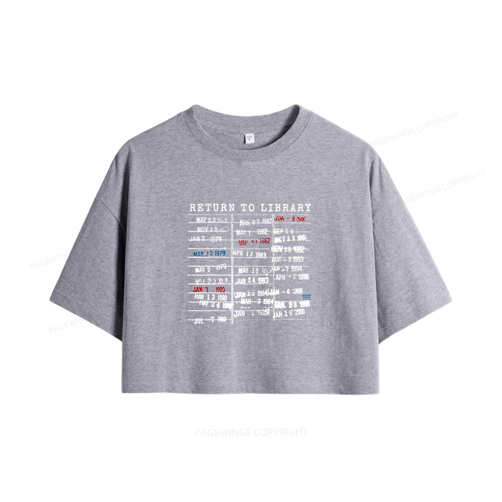 Pagewings Return To Library Women Crop Tops