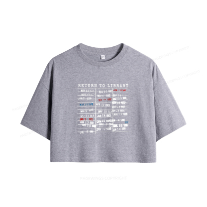 Pagewings Return To Library Women Crop Tops