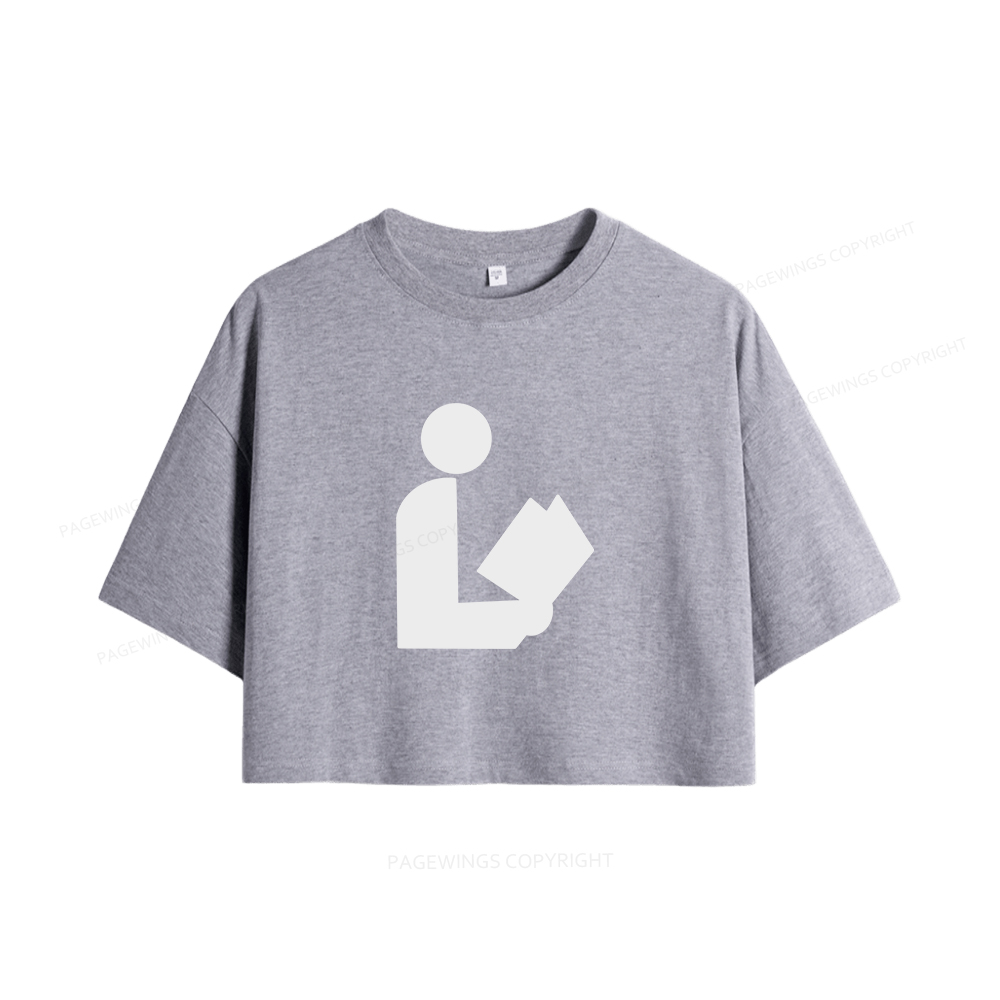 Pagewings National Library Symbol Women Crop Tops