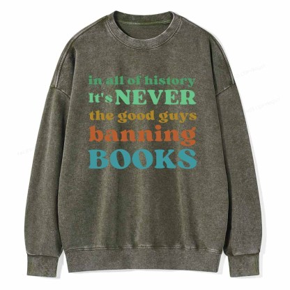 Pagewings Banned Books Shirt Unisex Washed Sweatshirt