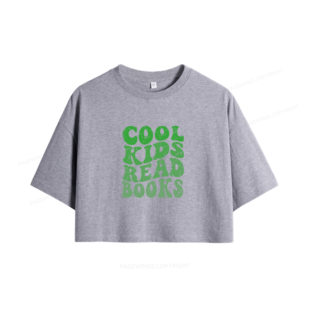 Pagewings Cool Kids Read Books Women Crop Tops