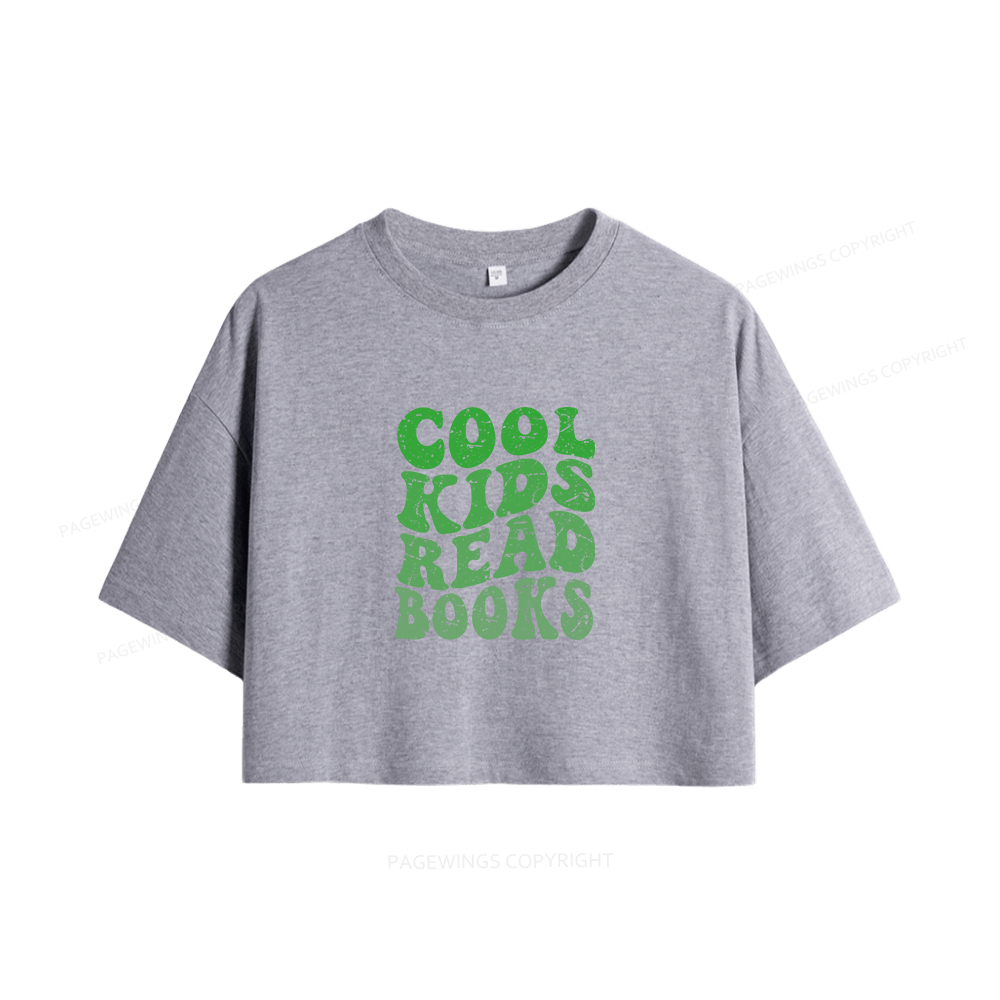 Pagewings Cool Kids Read Books Women Crop Tops