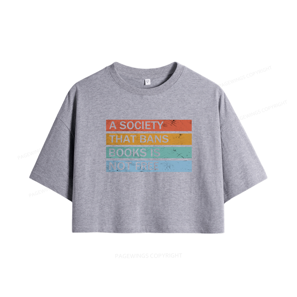Pagewings Read Banned Books Women Crop Tops