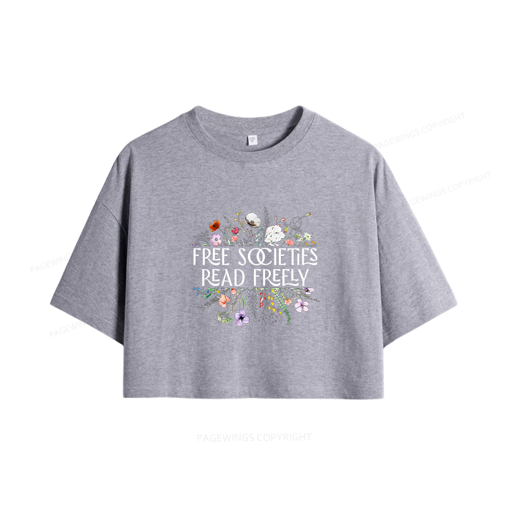 Pagewings Free Societies Read Freely Women Crop Tops