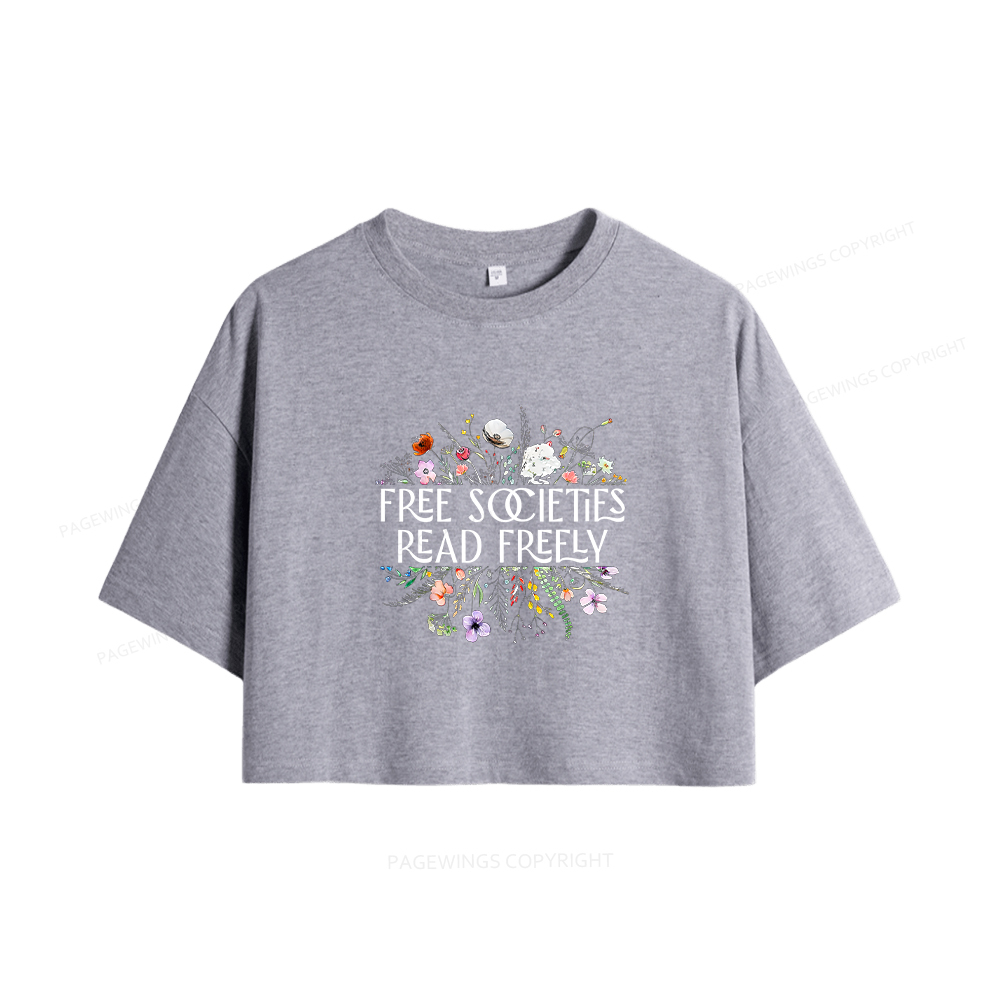 Pagewings Free Societies Read Freely Women Crop Tops