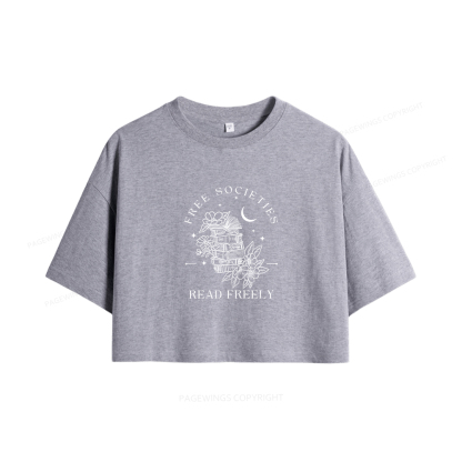 Pagewings Free Societies Read Freely Women Crop Tops