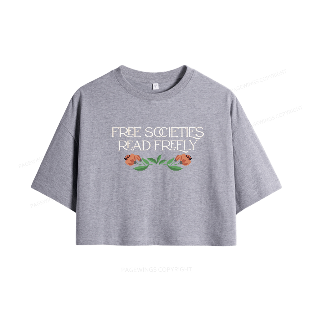Pagewings Free Societies Read Freely Women Crop Tops