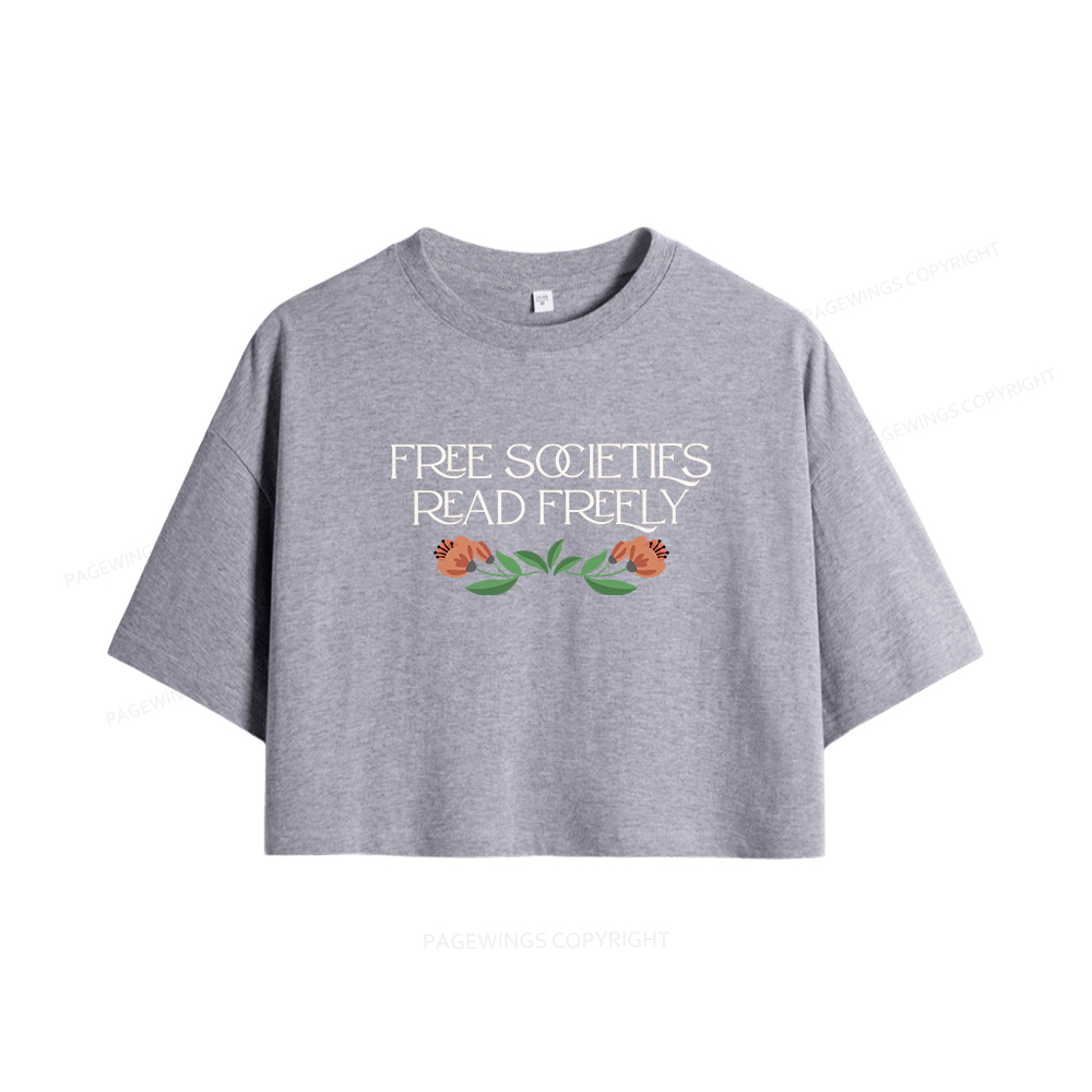 Pagewings Free Societies Read Freely Women Crop Tops