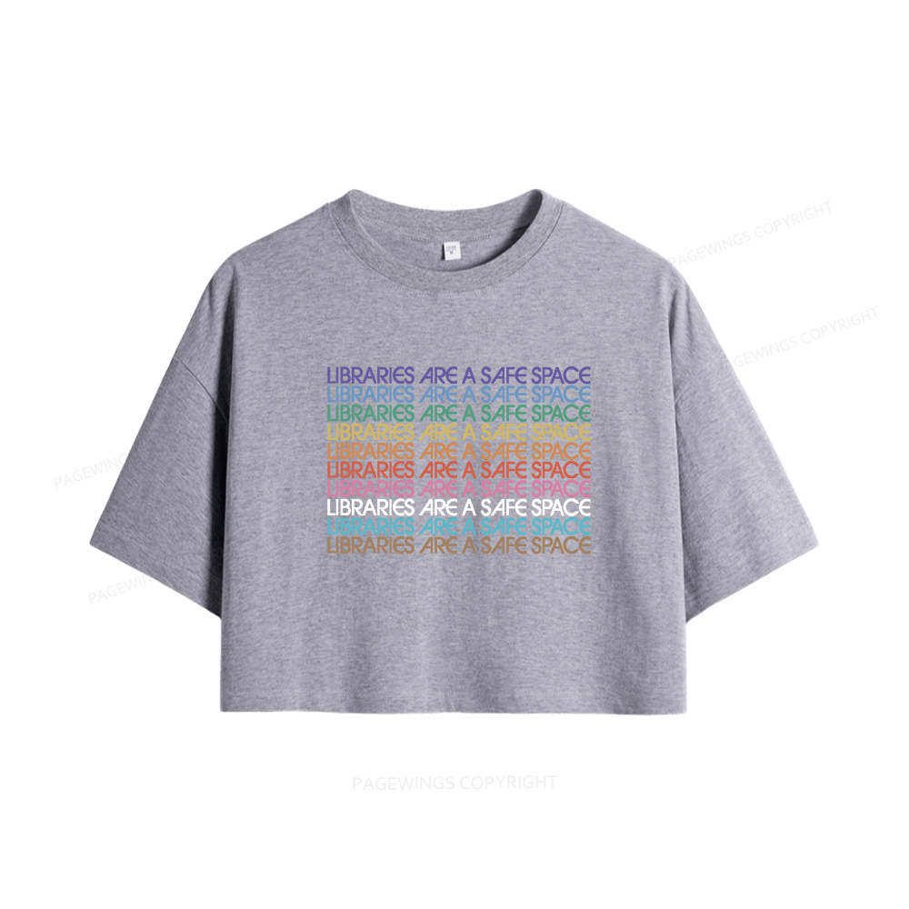 Pagewings Libraries Are For Everyone Women Crop Tops