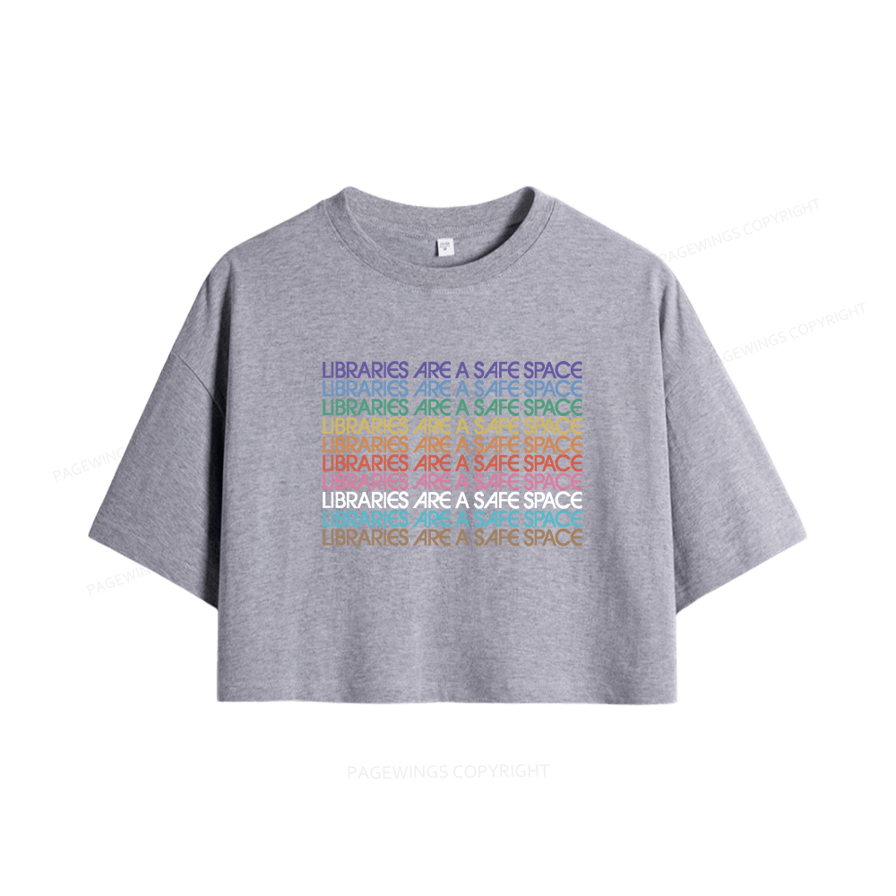 Pagewings Libraries Are For Everyone Women Crop Tops