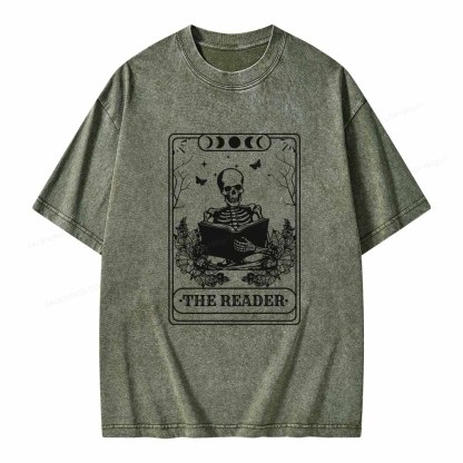 Pagewings The Reader Unisex Washed T-shirt