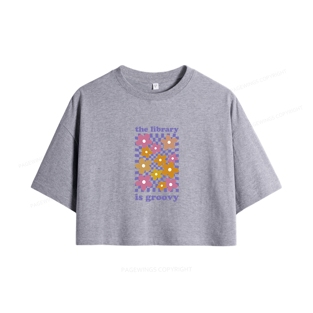 Pagewings The Library is Groovy Women Crop Tops