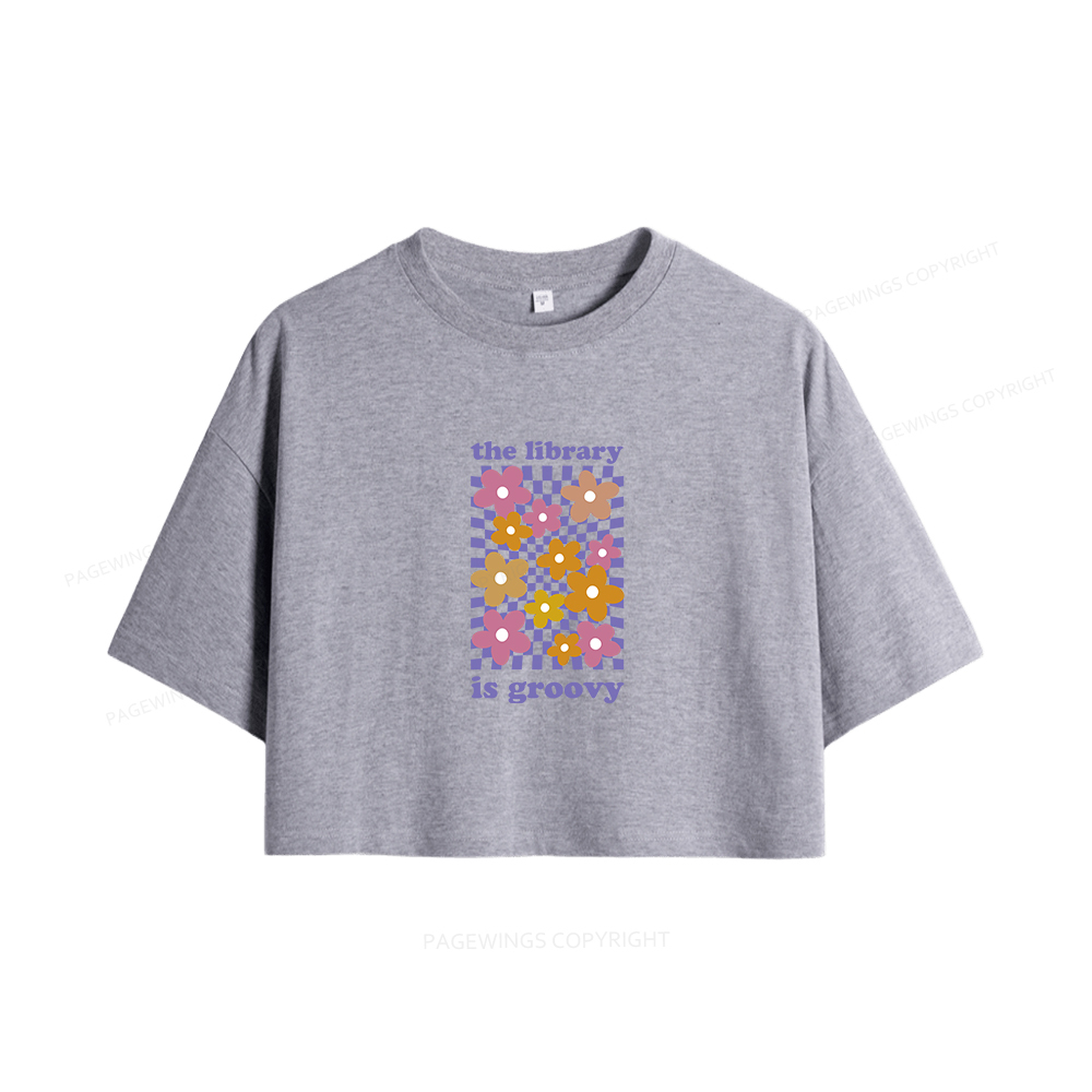 Pagewings The Library is Groovy Women Crop Tops