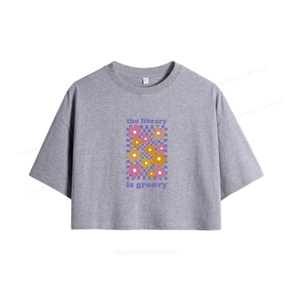 Pagewings The Library is Groovy Women Crop Tops