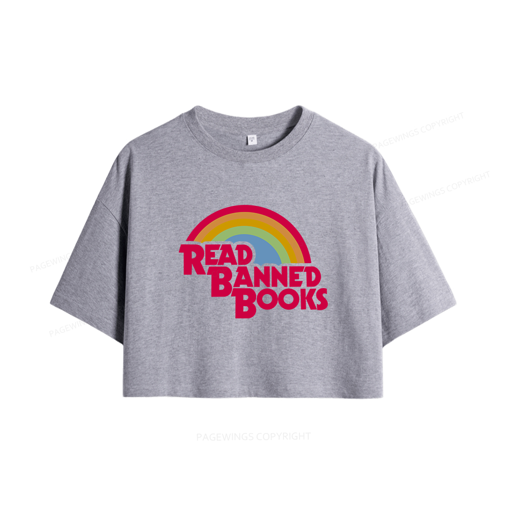Pagewings Read Banned Books Women Crop Tops