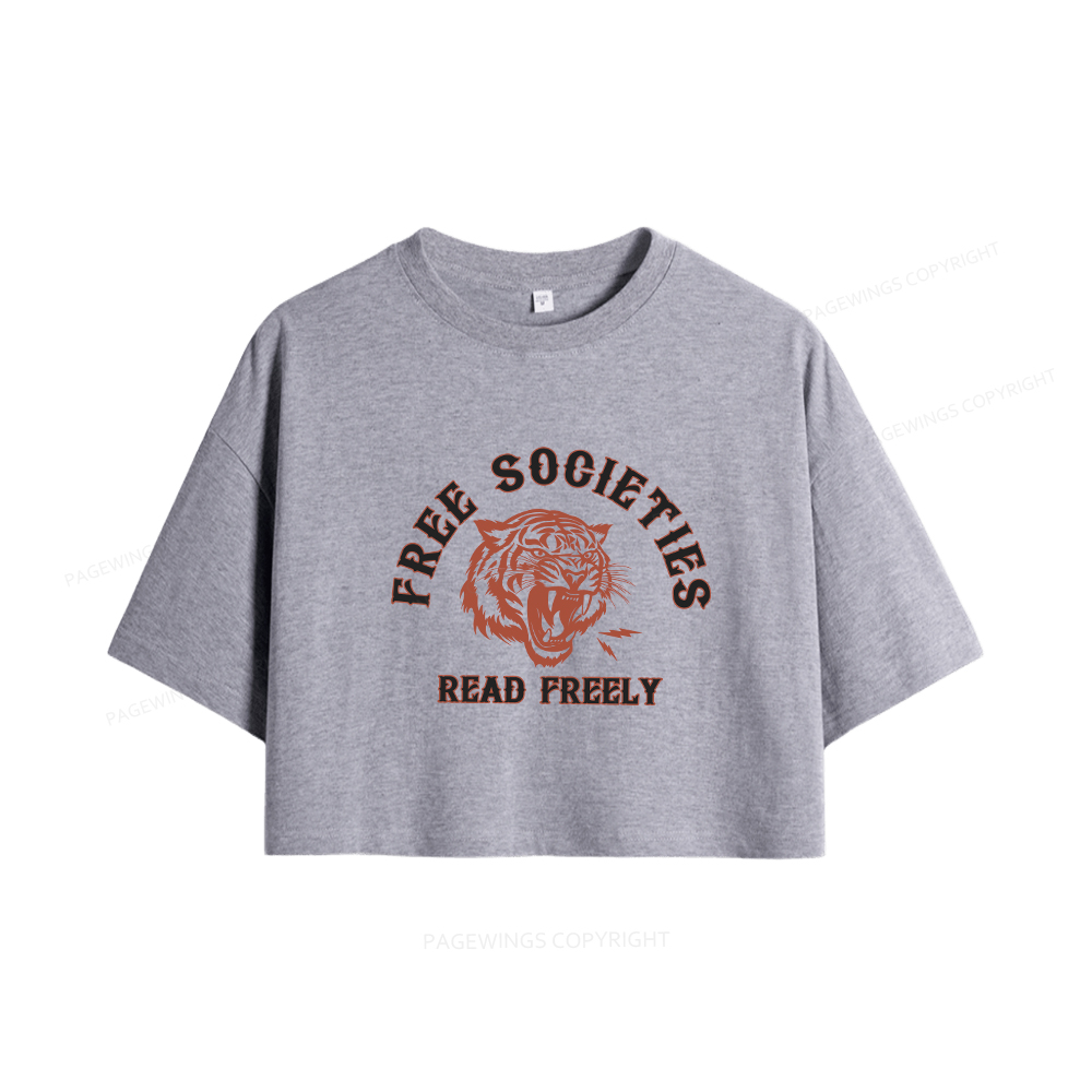 Pagewings Free Societies Read Freely Women Crop Tops