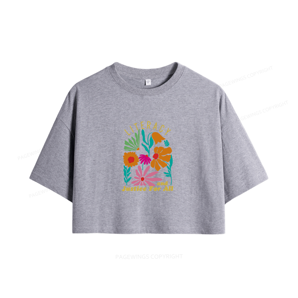 Pagewings Literacy And Justice Women Crop Tops