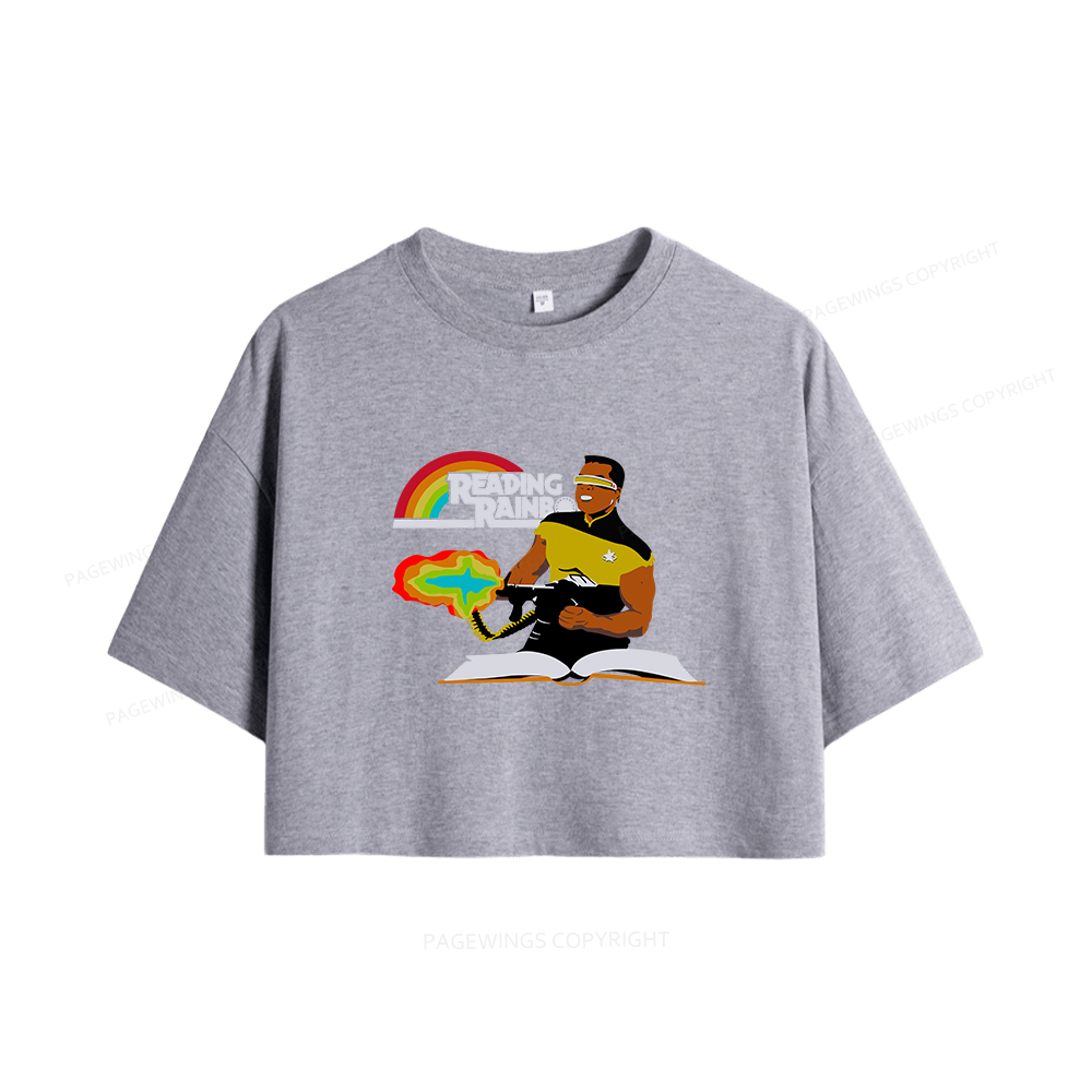 Pagewings Reading Rambo Women Crop Tops