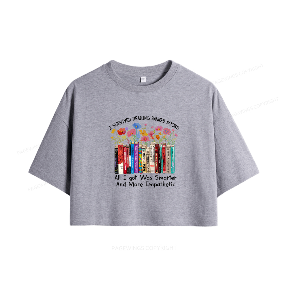 Pagewings Survived Banned Books Got Smarter Women Crop Tops