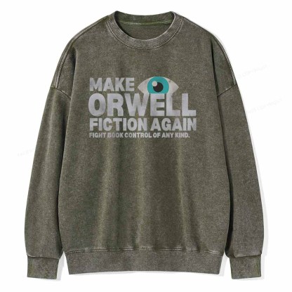 Pagewings Read Banned Books Unisex Washed Sweatshirt
