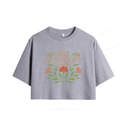 Pagewings Free Societies Read Freely Women Crop Tops
