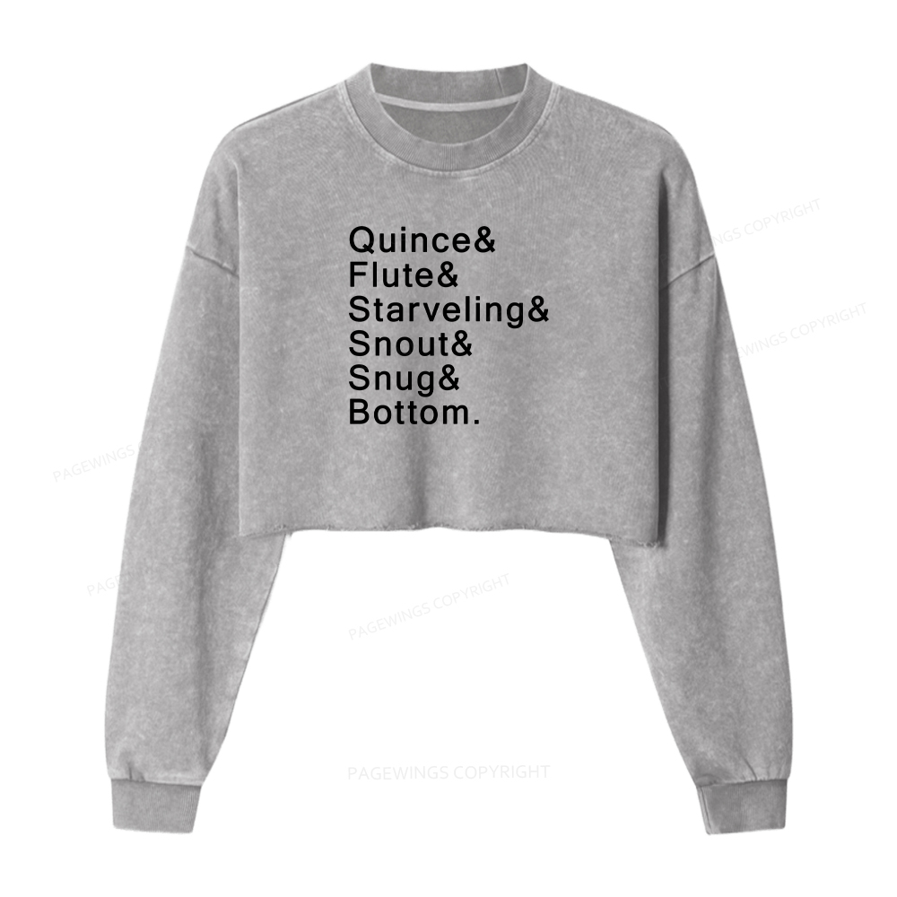 Pagewings The Mechanicals Washed Crop Sweatshirt