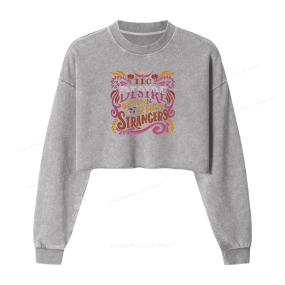 Pagewings Better Strangers Washed Crop Sweatshirt