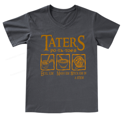 Pagewings Taters PoTaToes V-neck T-shirt