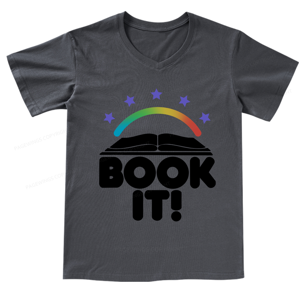 Pagewings Book It V-neck T-shirt