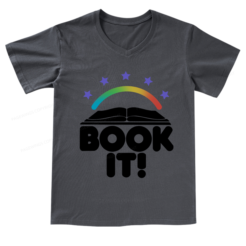 Pagewings Book It V-neck T-shirt