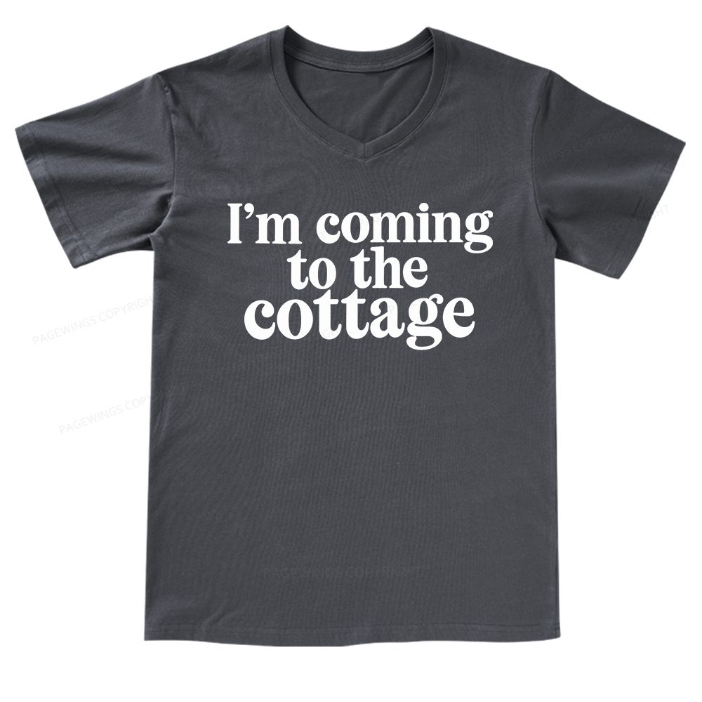 Pagewings I'm Coming To The Cottage V-neck T-shirt
