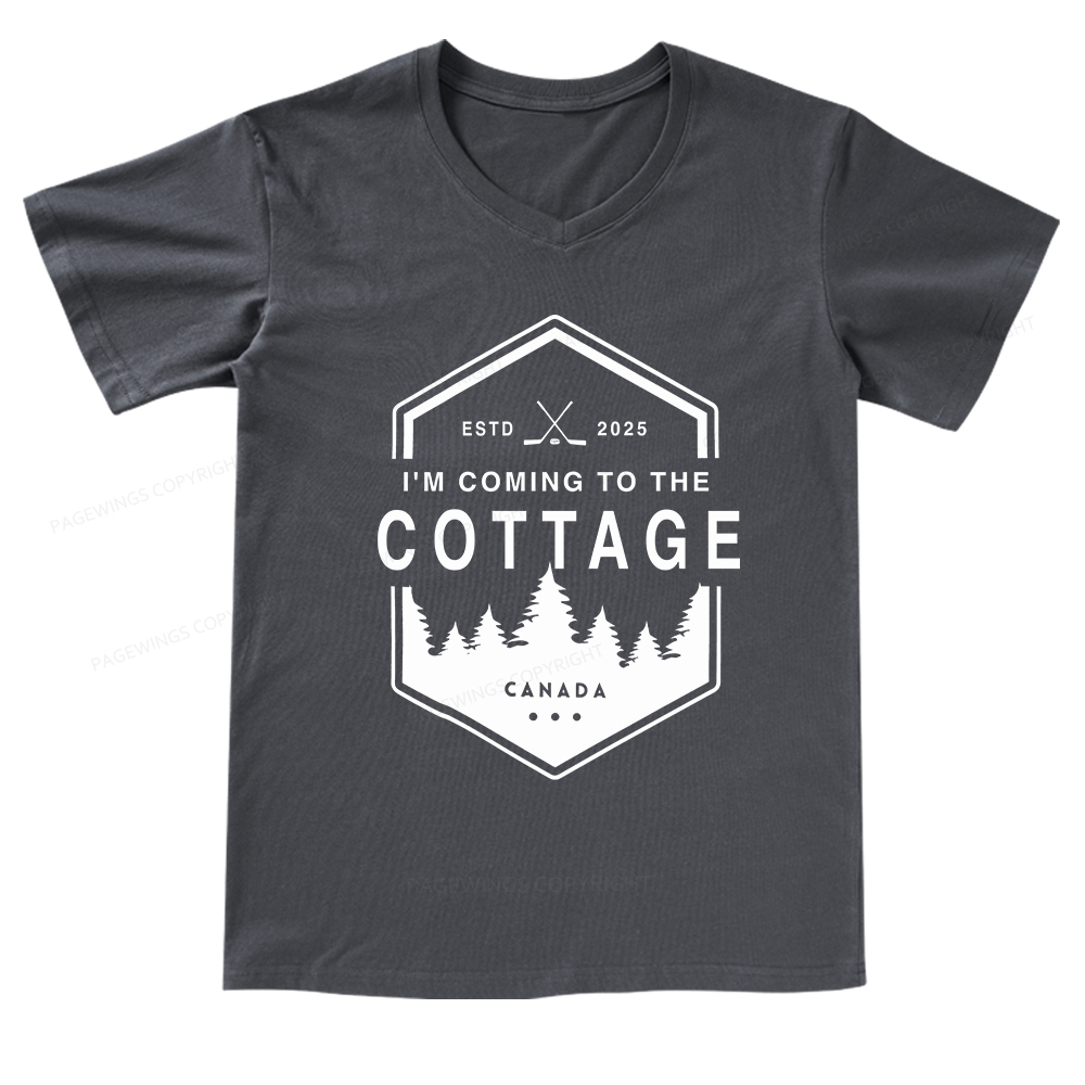 Pagewings Coming To The Cottage V-neck T-shirt