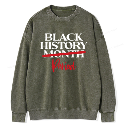 Pagewings Black History Month Period Washed Sweatshirt